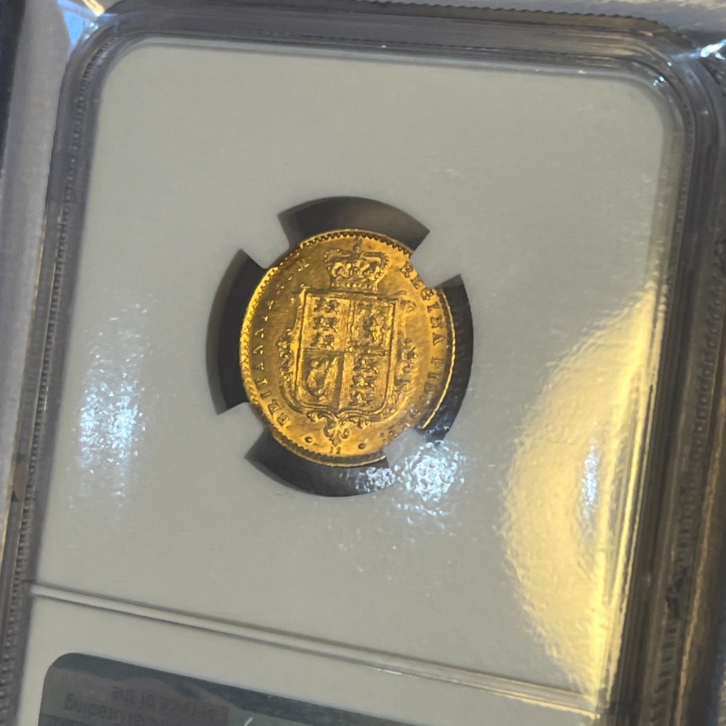 SPECIAL OFFER *R4 Ex RARE* 1871 NGC Graded AU55 Gold Half Sovereign -Marsh 446A + FREE Silver!