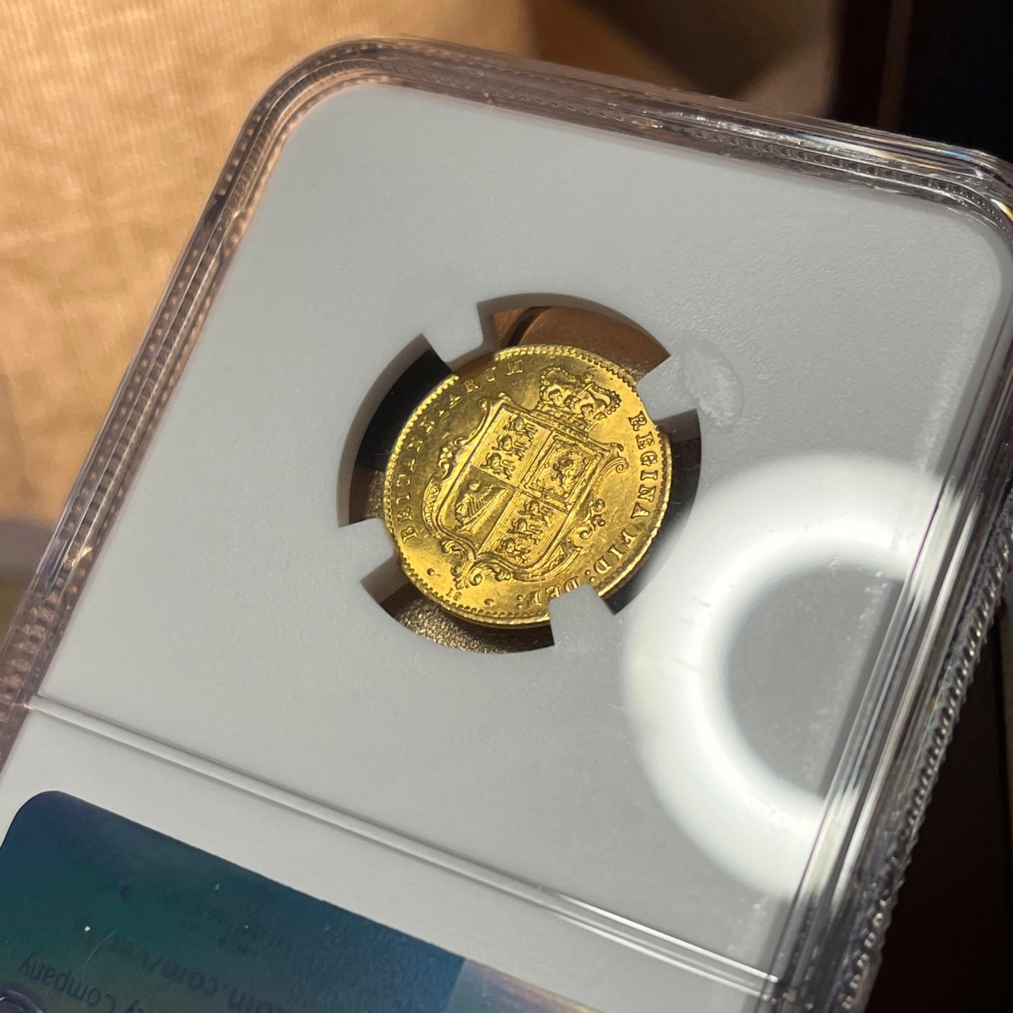 *RARE MINT STATE MS61* NGC Graded 1866 Gold Half Sovereign Coin