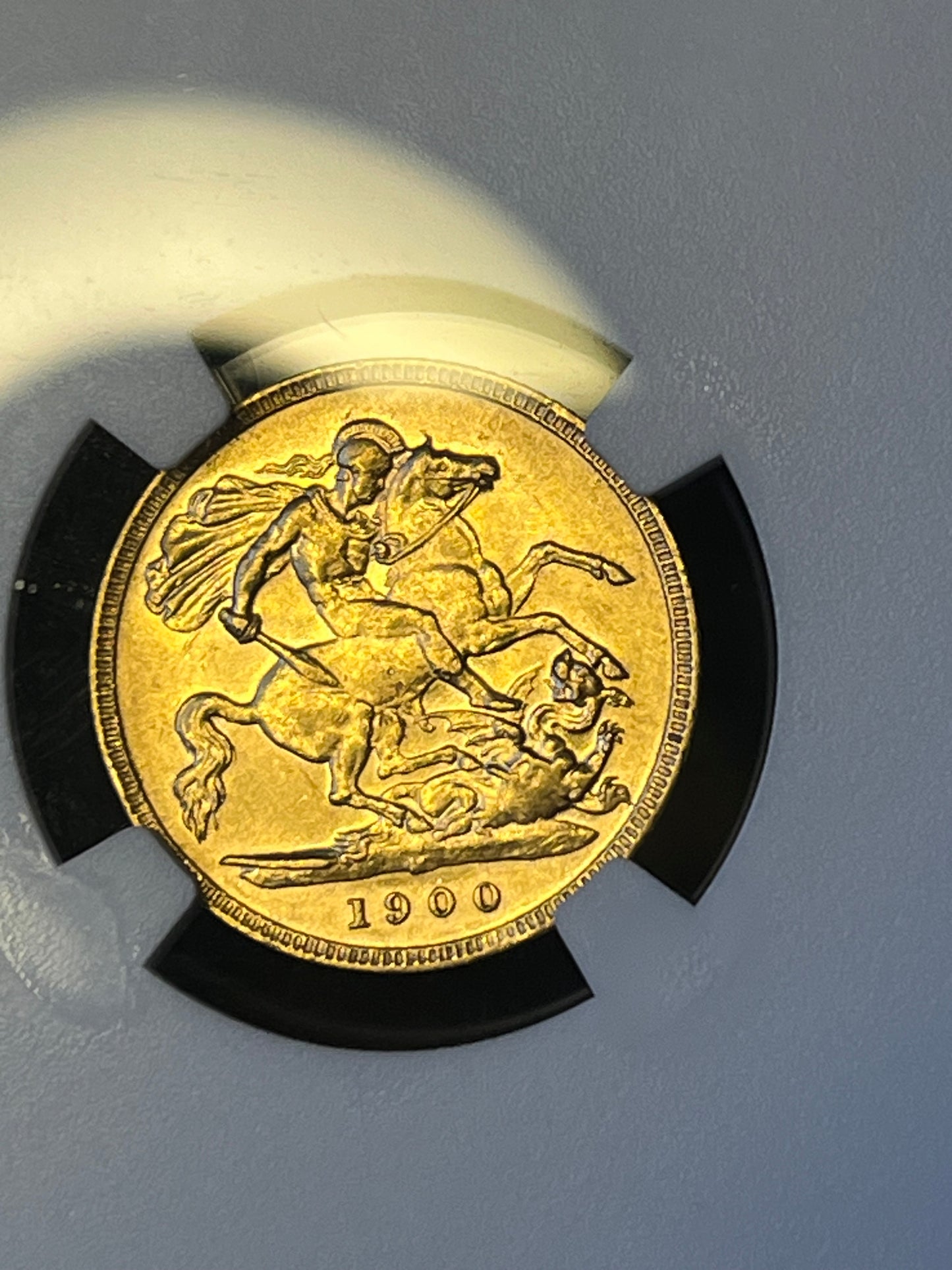 *R2 RARE* NGC Victoria 1900 Melbourne Australia Gold Half Sovereign