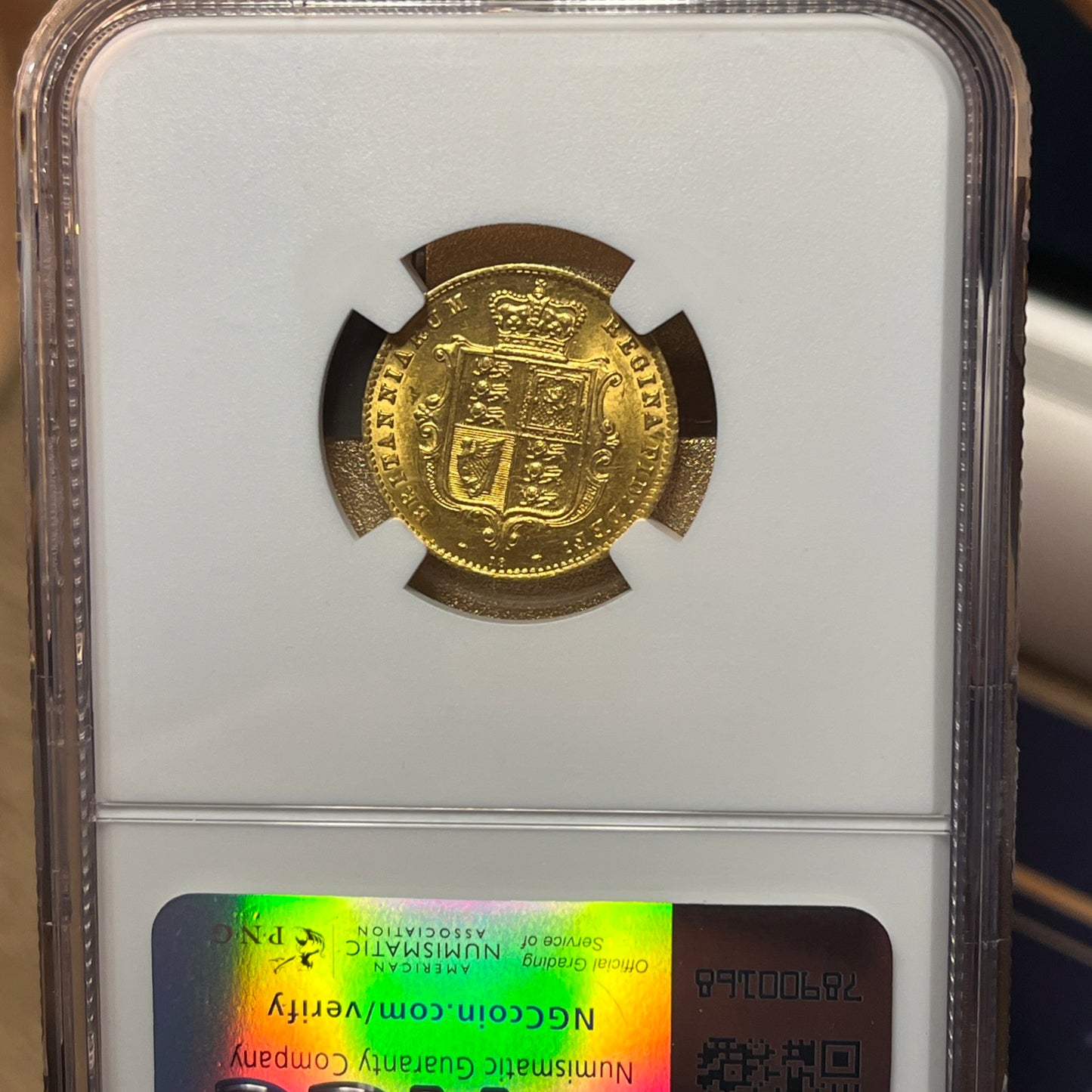 *RARE MINT STATE MS61* NGC Graded 1866 Gold Half Sovereign Coin