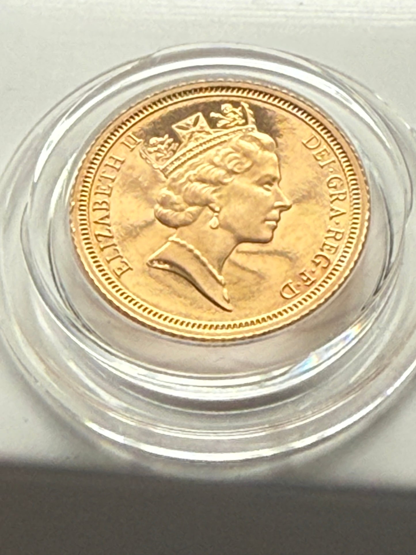 1991 Proof Half Sovereign 22ct Gold coin with box and COA - Scarce Low Mintage