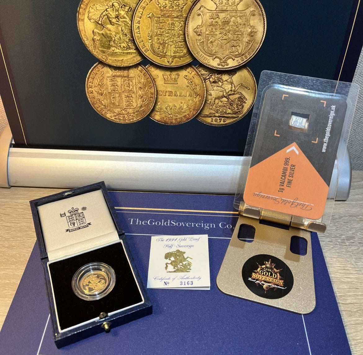 1991 Proof Half Sovereign 22ct Gold coin with box and COA - Scarce Low Mintage