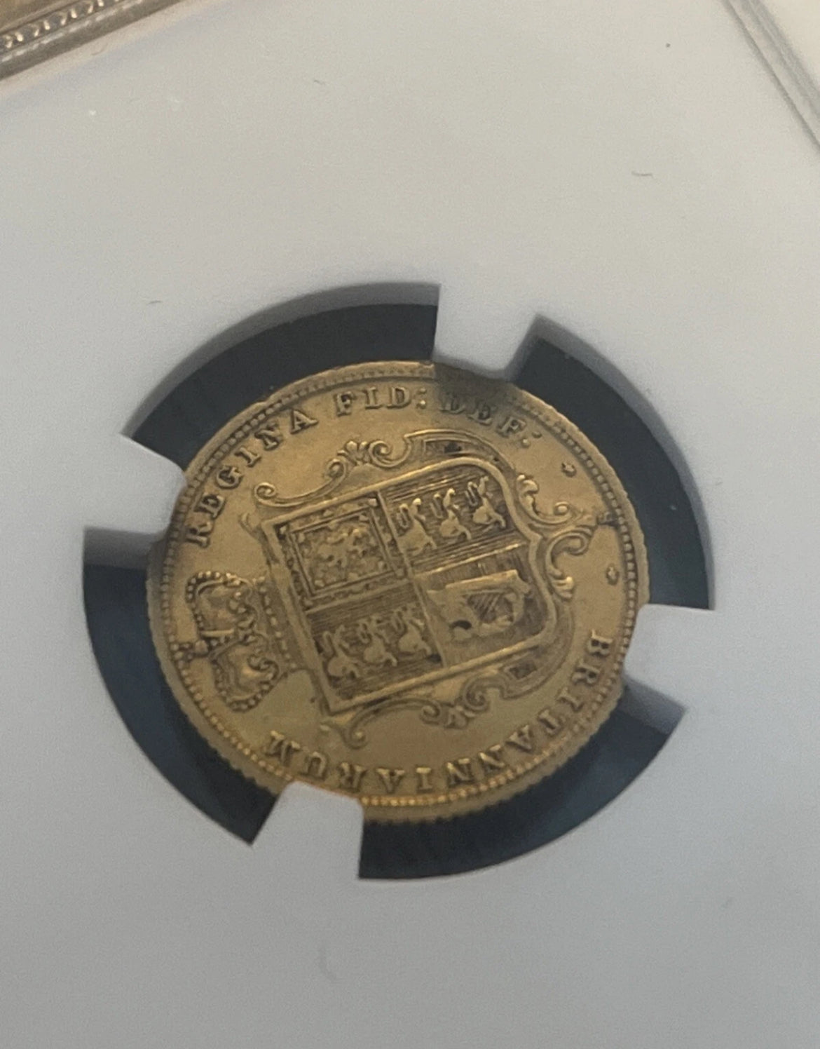 *R2 RARE* NGC Graded 1883 Sydney Gold Half Sovereign - Arabic 1 in REGINA