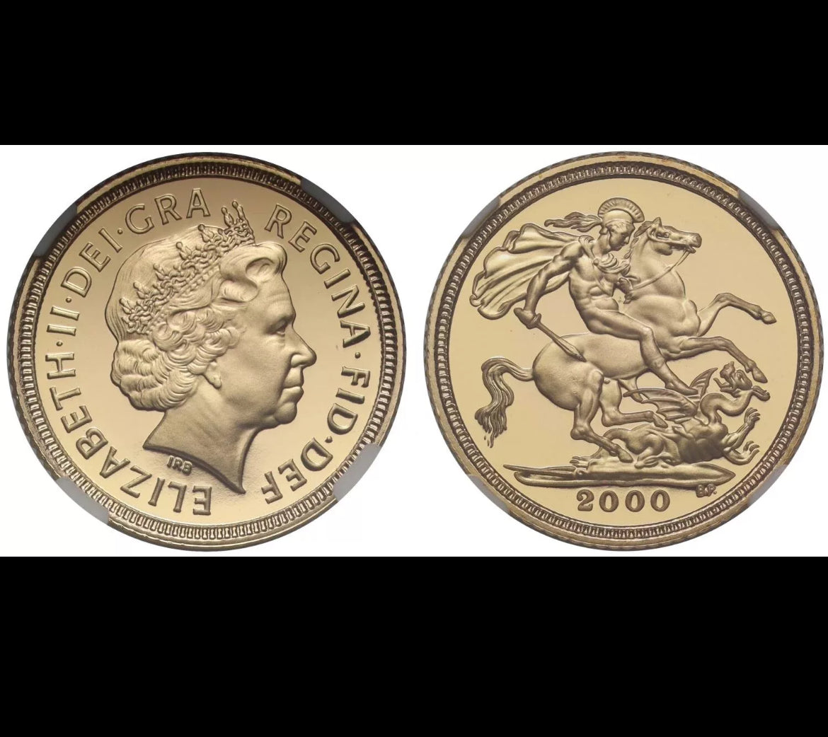 2000 QEII Gold Jubilee Proof Half Sovereign NGC PF70 Ultra Cameo -HIGHEST GRADE