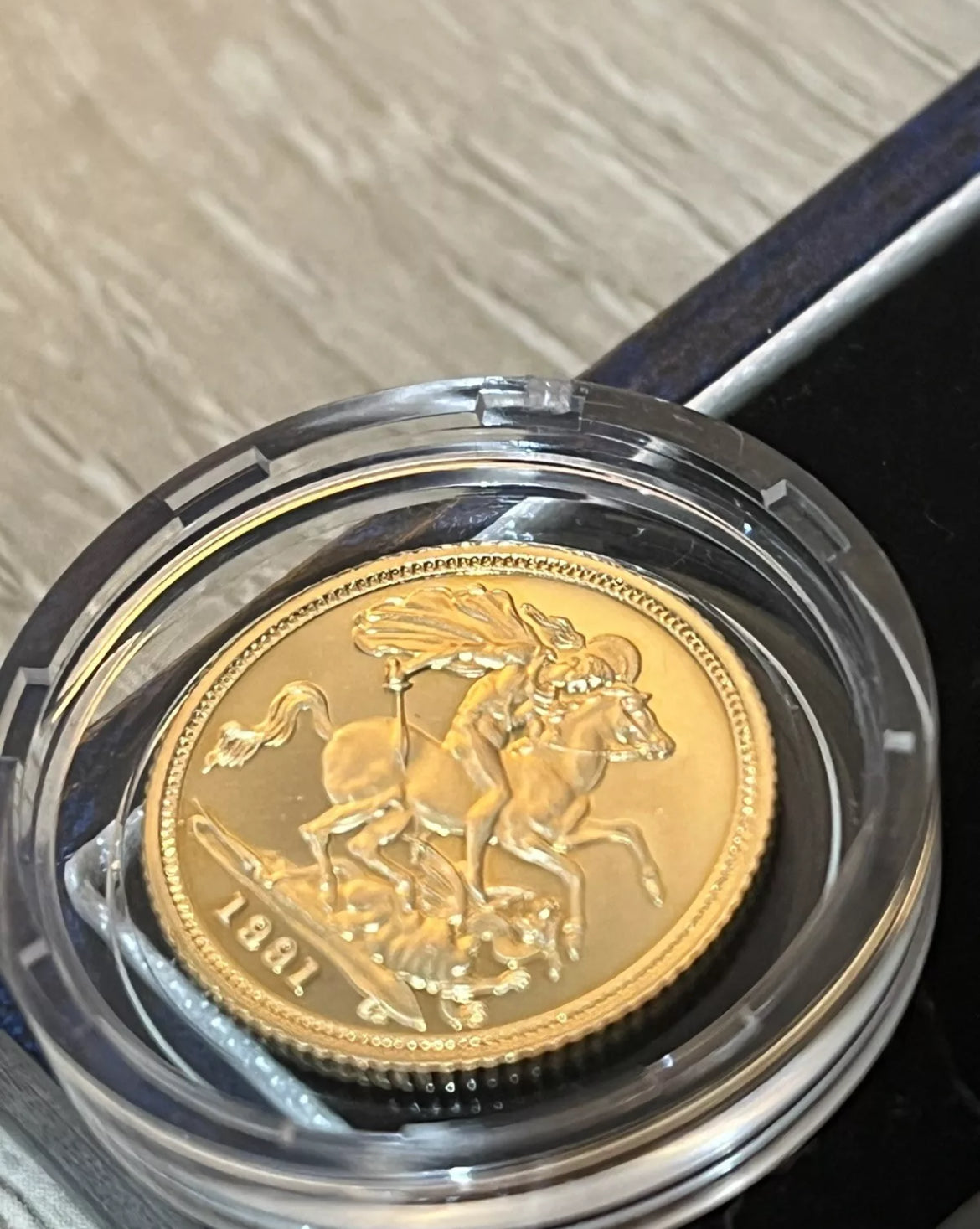 1991 Proof Half Sovereign 22ct Gold coin with box and COA - Scarce Low Mintage