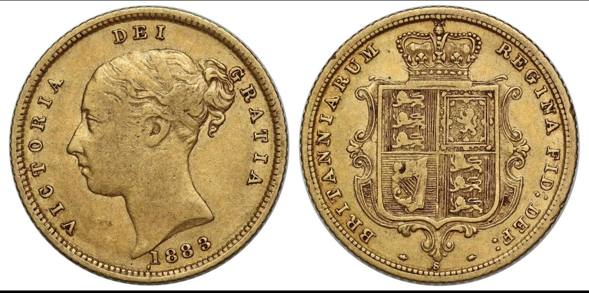 *R2 RARE* NGC Graded 1883 Sydney Gold Half Sovereign - Arabic 1 in REGINA