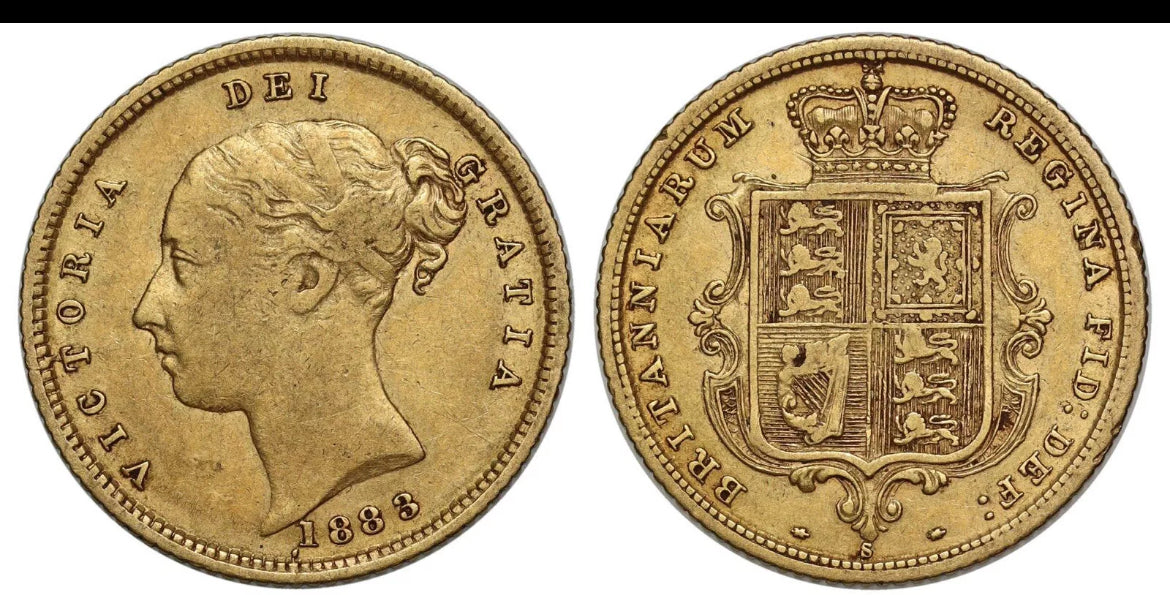 *R2 RARE* NGC Graded 1883 Sydney Gold Half Sovereign - Arabic 1 in REGINA