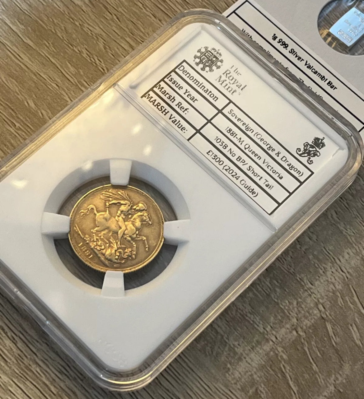 *MARSH Rarity R* Victoria 1881-M Melbourne Gold Full Sovereign -No BP Short Tail