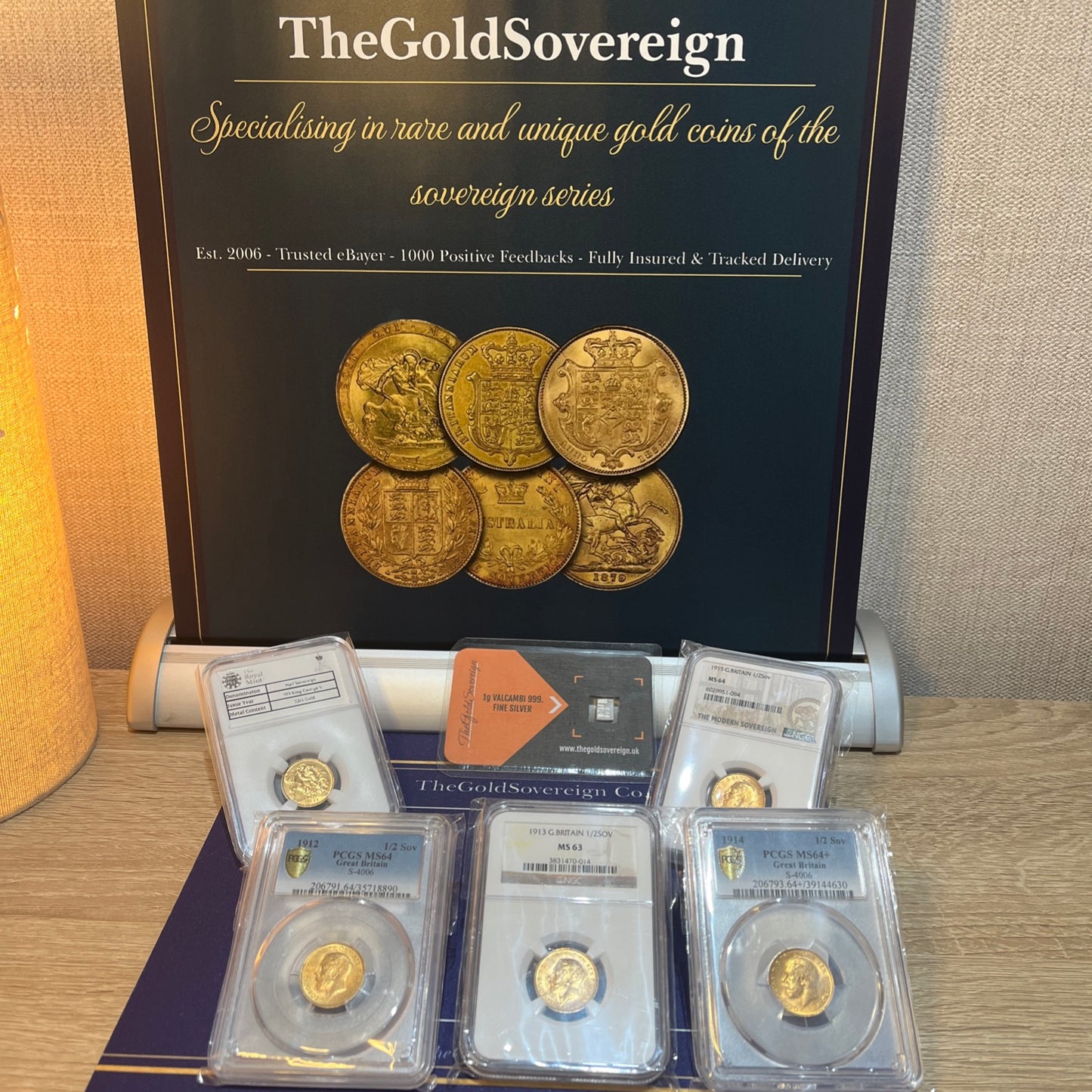 Complete Royal Mint George V Half Sovereign - 5 Coin Set - PCGS & NGC Graded