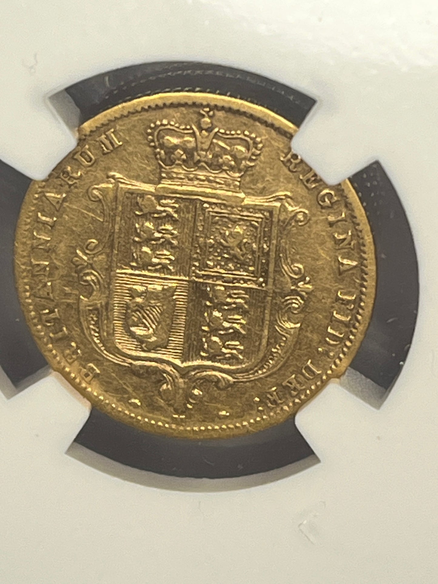 *R2 - V.RARE* NGC Graded 1886M Gold Half Melbourne Sovereign Jubilee Head (Valued at £7200 in 2024 guide)