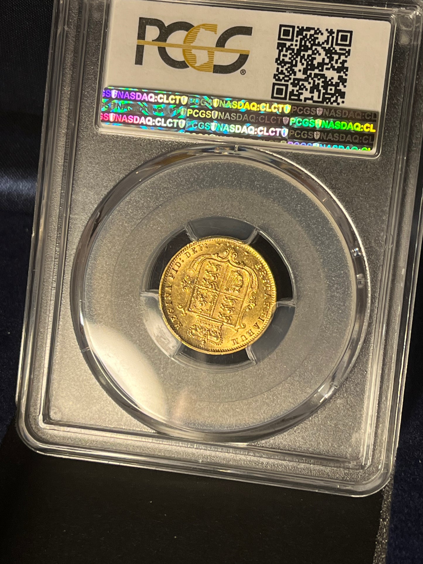 *WOW* PCGS AU58 Graded 1877 Victoria Gold Half Sovereign Shieldback