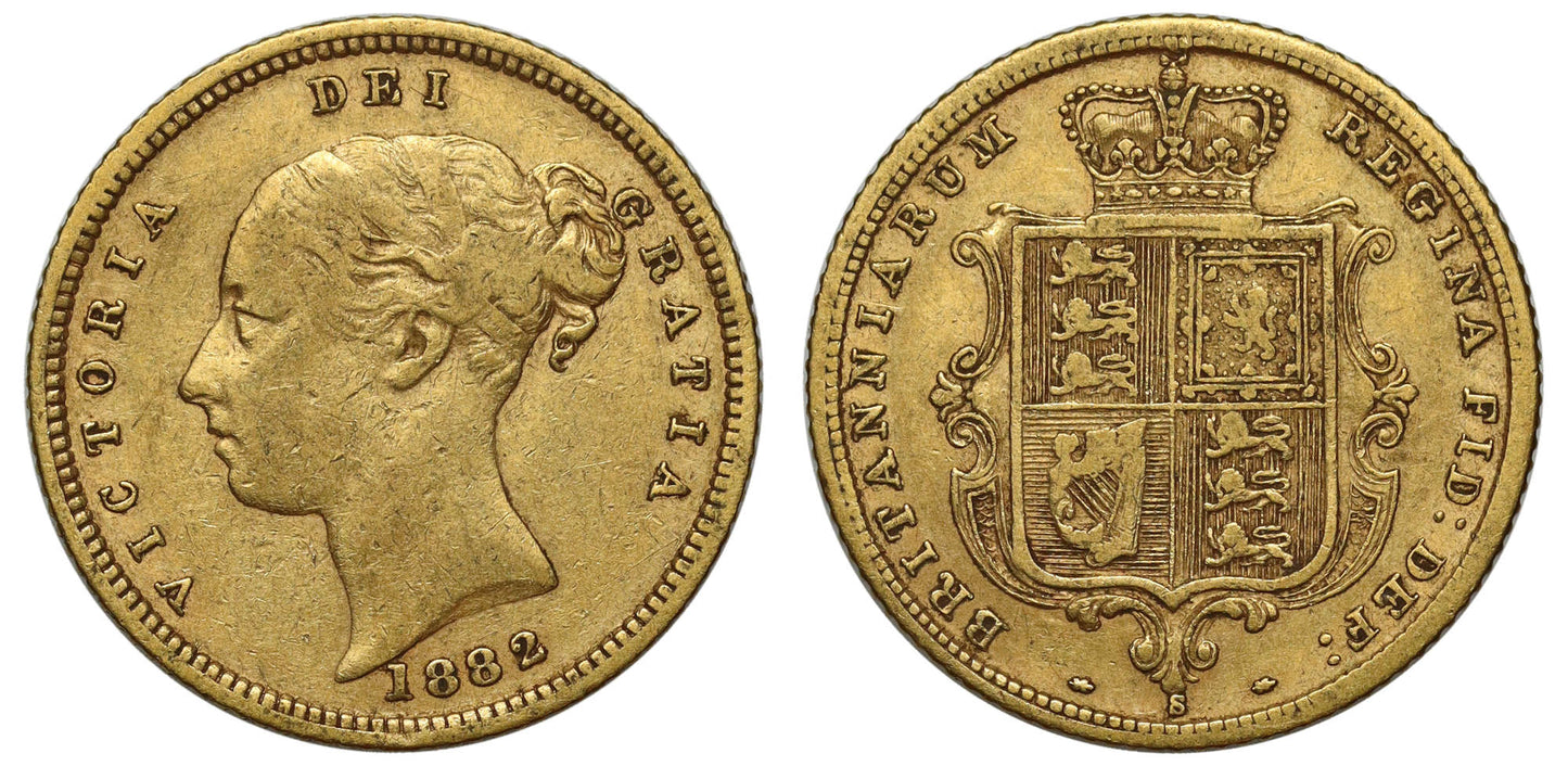 *R2 V.RARE* NGC Graded 1882 Sydney 22ct Gold Half Sovereign - Arabic 1 in REGINA bun touching G of Gratia (£2400 MARSH Value)
