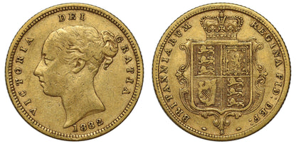 *R2 V.RARE* NGC Graded 1882 Sydney 22ct Gold Half Sovereign - Arabic 1 in REGINA bun touching G of Gratia (£2400 MARSH Value)