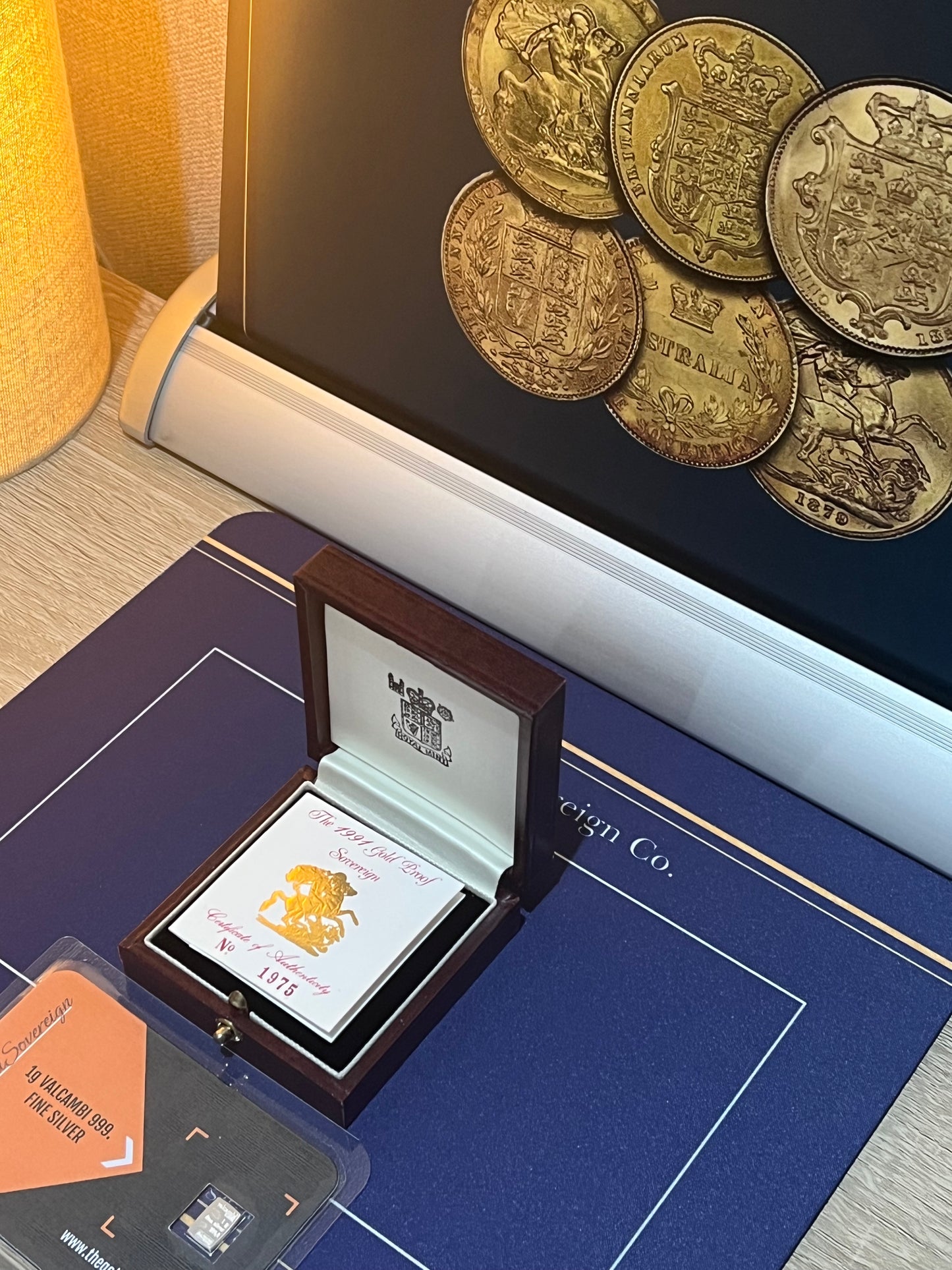 1991 QEII Proof Full Sovereign 22ct Gold coin with box and COA - Low Mintage