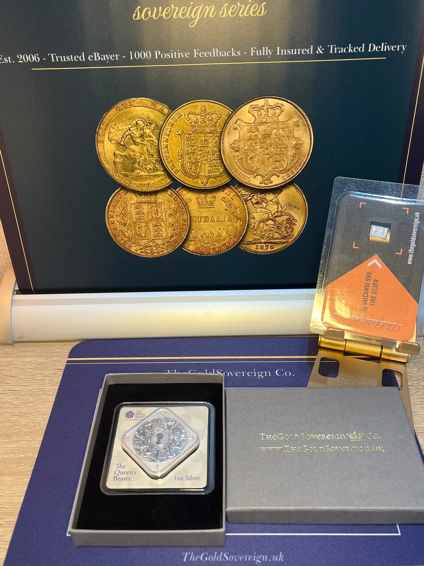 2025 Queens Beasts Completer Bar 1oz in assay card - Limited to 70,000 bars worldwide