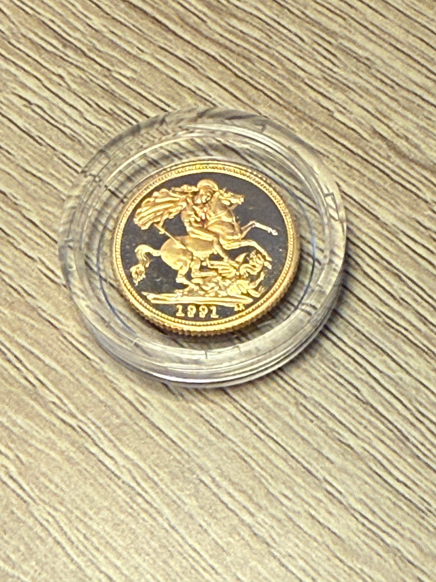 1991 Proof Half Sovereign 22ct Gold coin with box and COA - Scarce Low Mintage