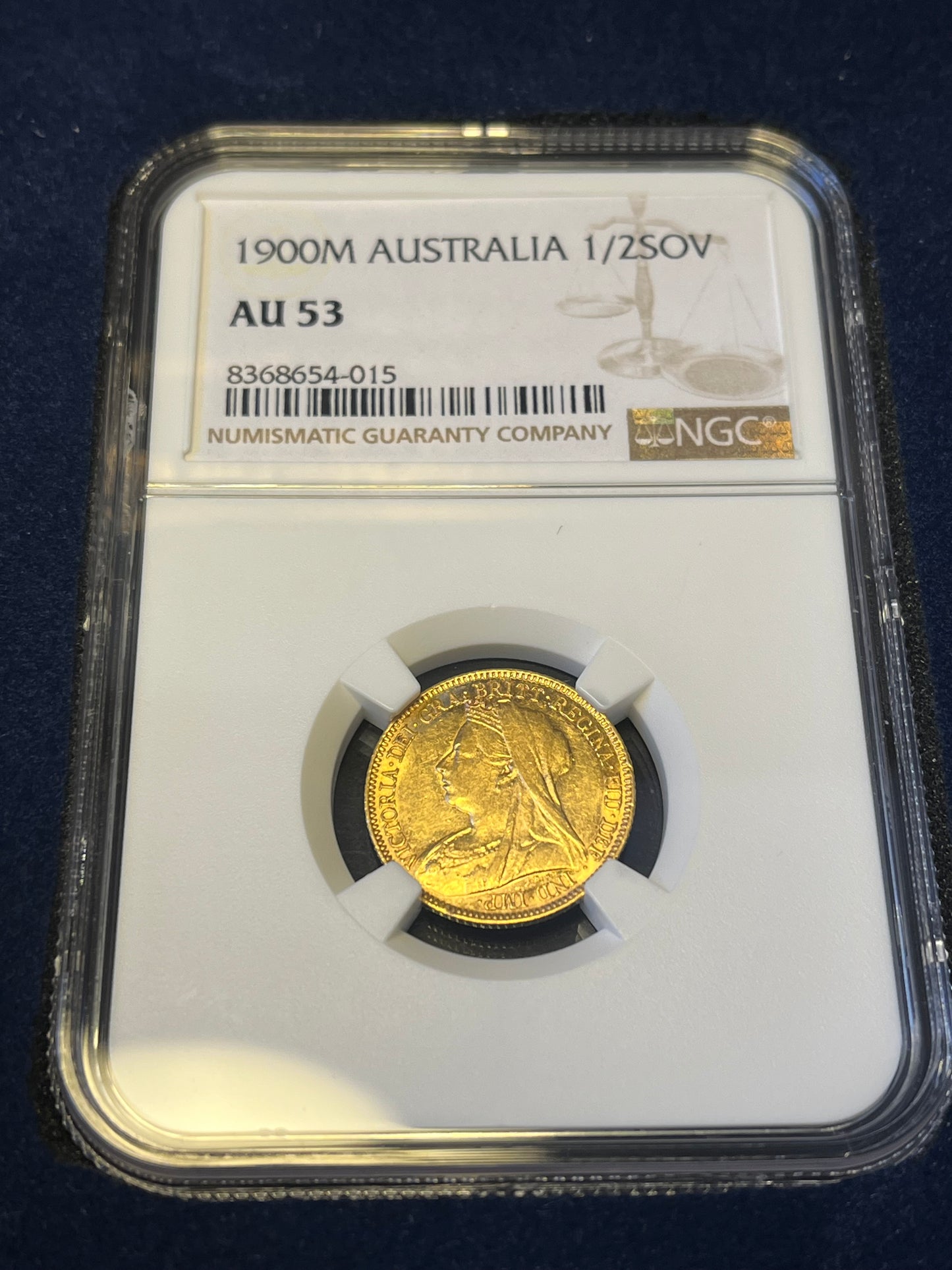 *R2 RARE* NGC Victoria 1900 Melbourne Australia Gold Half Sovereign