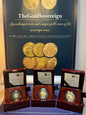 2017 Gold Sovereign Pistrucci Proof 3 Coin Boxed Set with COA & FREE Silver Bar Bundle
