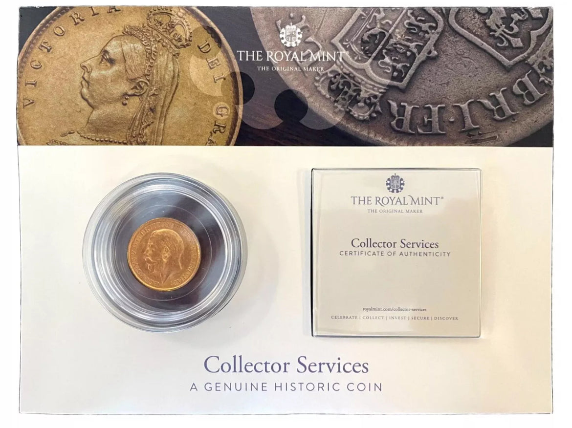 1926 22ct Gold Sovereign in Royal Mint Collectors Assay/ COA - QEII Birth Year