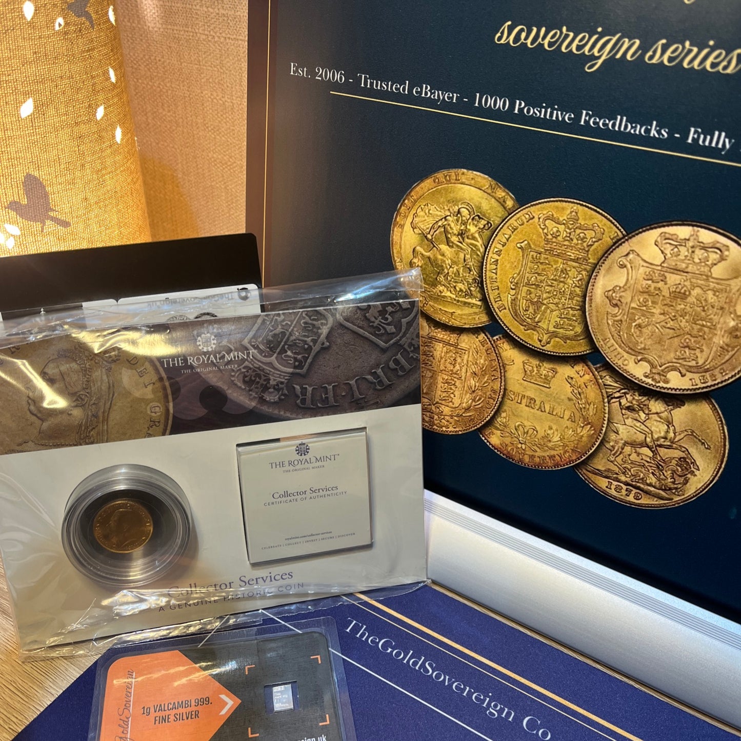 1926 22ct Gold Sovereign in Royal Mint Collectors Assay/ COA - QEII Birth Year