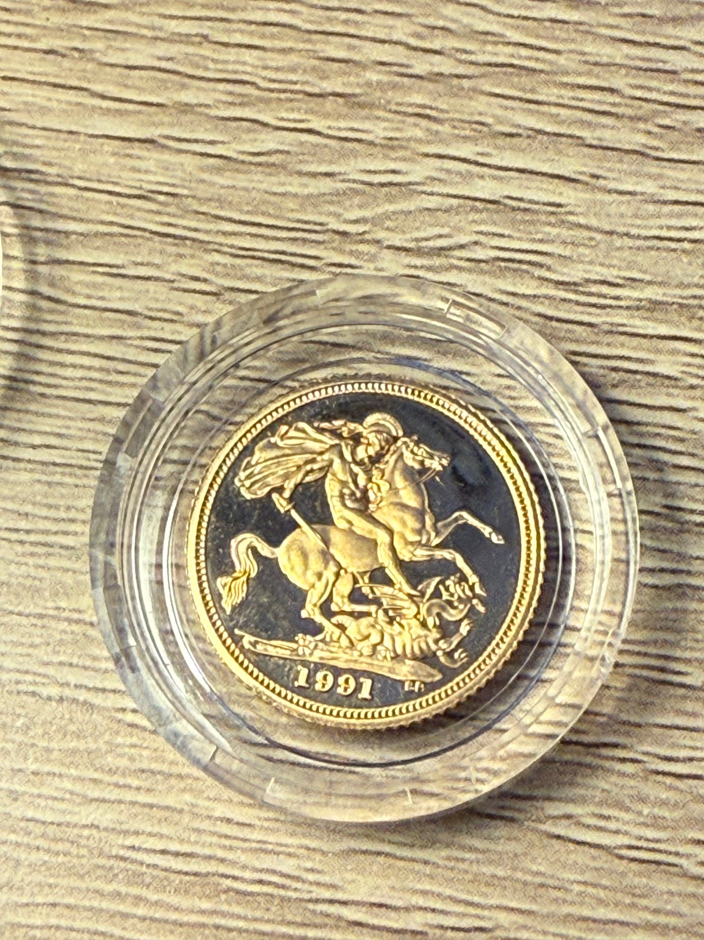 1991 Proof Half Sovereign 22ct Gold coin with box and COA - Scarce Low Mintage