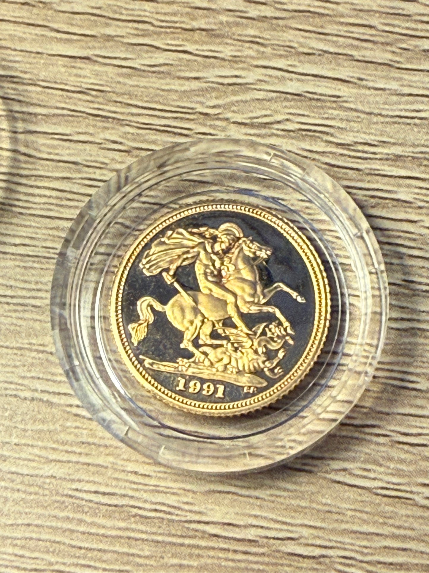 1991 Proof Half Sovereign 22ct Gold coin with box and COA - Scarce Low Mintage