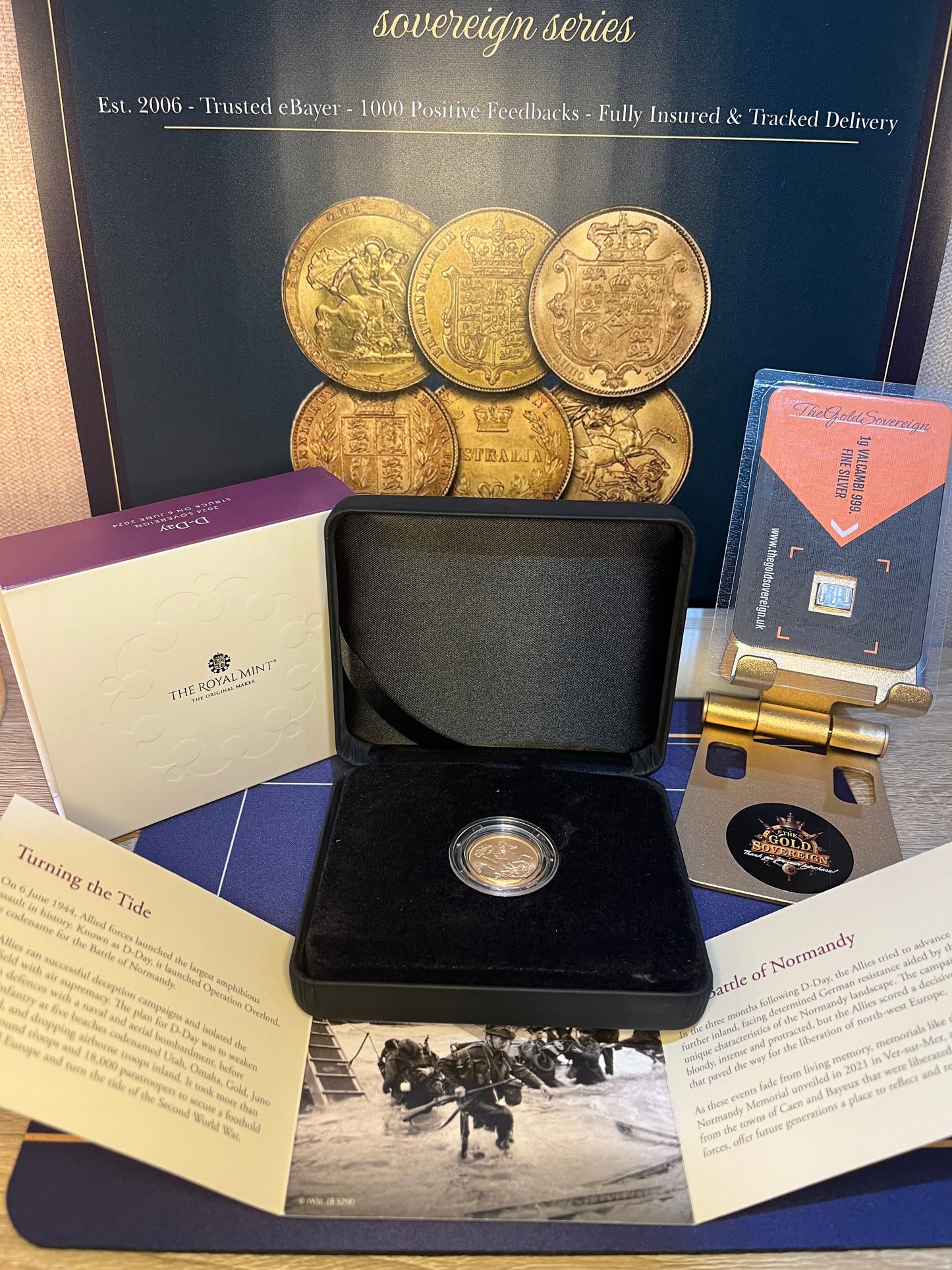 2024 SOTD D-Day Anniversary Gold Proof Sovereign - Low Mintage - Matt Finish
