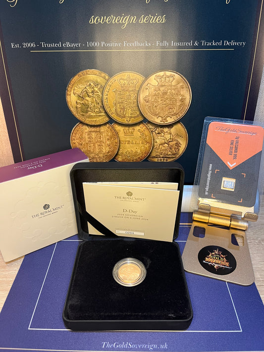 2024 SOTD D-Day Anniversary Gold Proof Sovereign - Low Mintage - Matt Finish