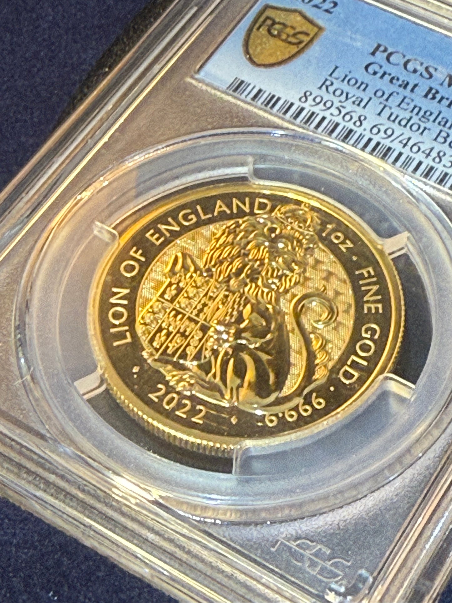 PCGS Graded 2022 Queen's Beasts 1oz Tudor Beast Lion of England + FREE Silver bar!