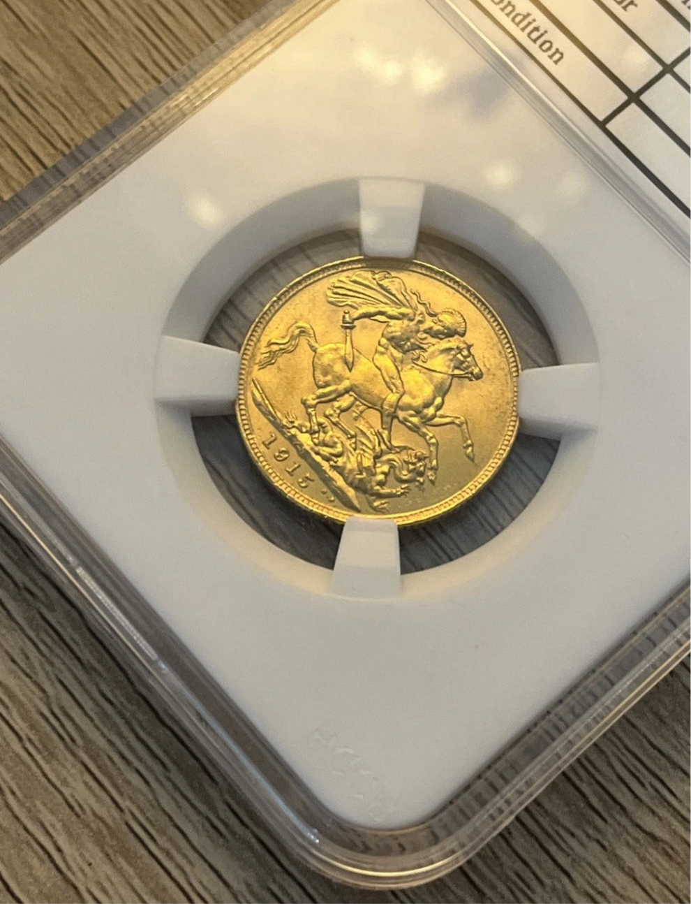 *SCARCE* Mint State Gold Sovereign Coin 1915-S Sydney George V