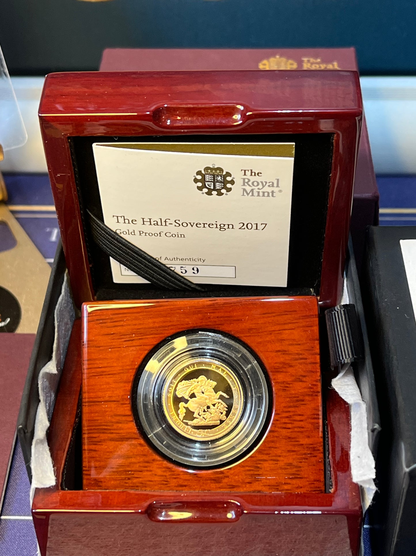 2017 Elizabeth II Proof Gold Half Sovereign with box and COA 200th Anniversary