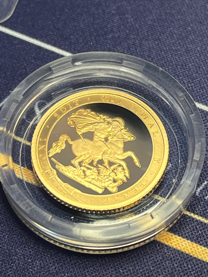 2017 Gold Sovereign Pistrucci Proof 3 Coin Boxed Set with COA & FREE Silver Bar Bundle