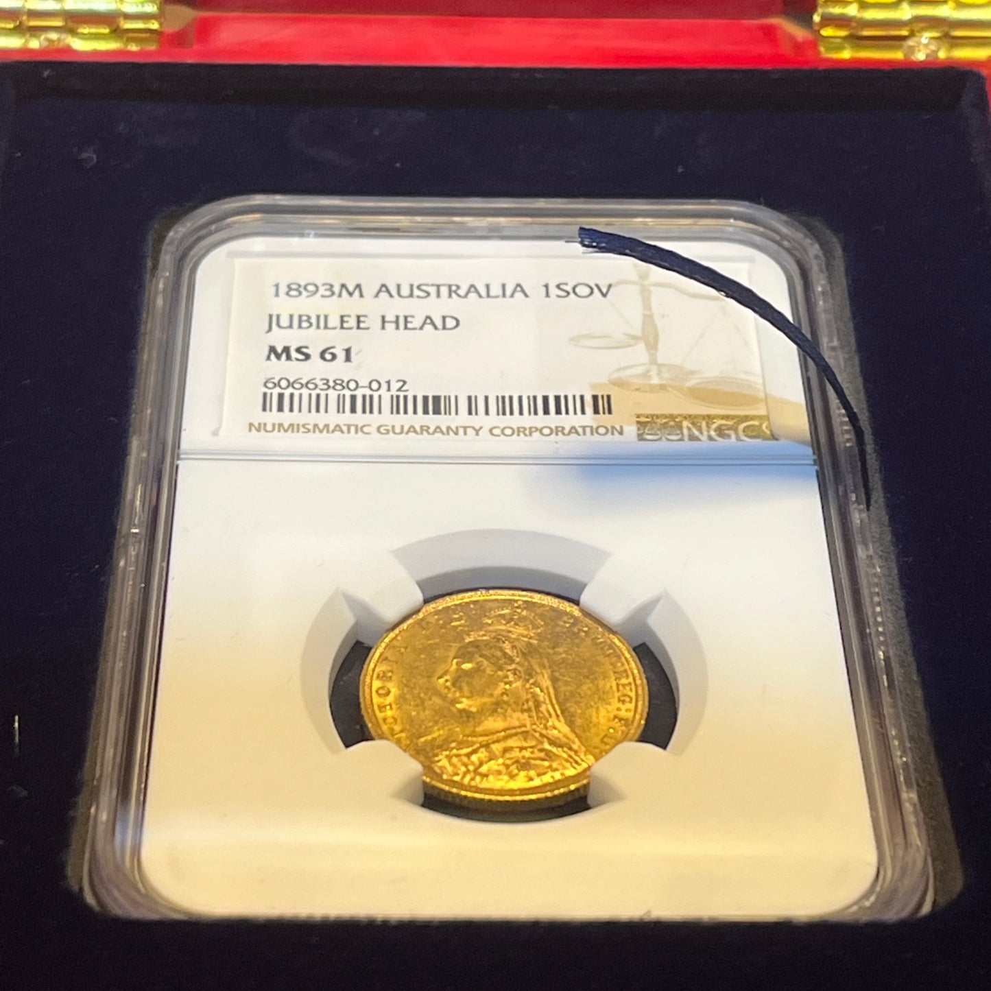 Victoria 1893-M JH Sovereign DISH M18 C NGC MS61 - Rated Scarce in SPINKS/ Marsh guide