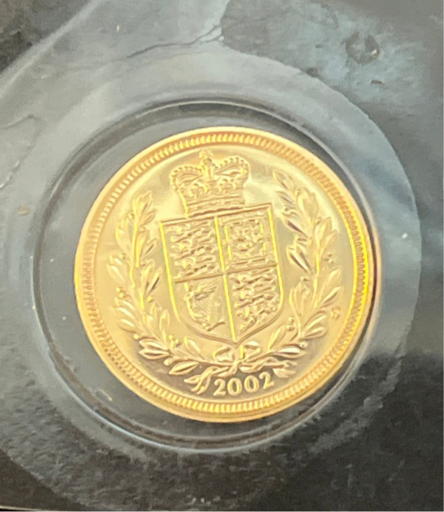 2002 QEII 22ct Gold Jubilee Half Sovereign - original Royal Mint SEALED
