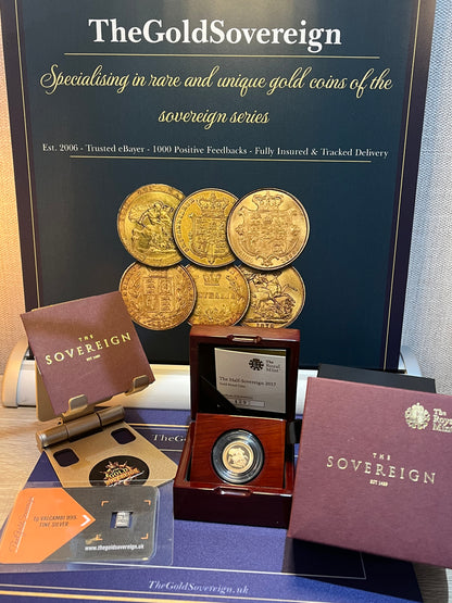 2017 Gold Sovereign Pistrucci Proof 3 Coin Boxed Set with COA & FREE Silver Bar Bundle