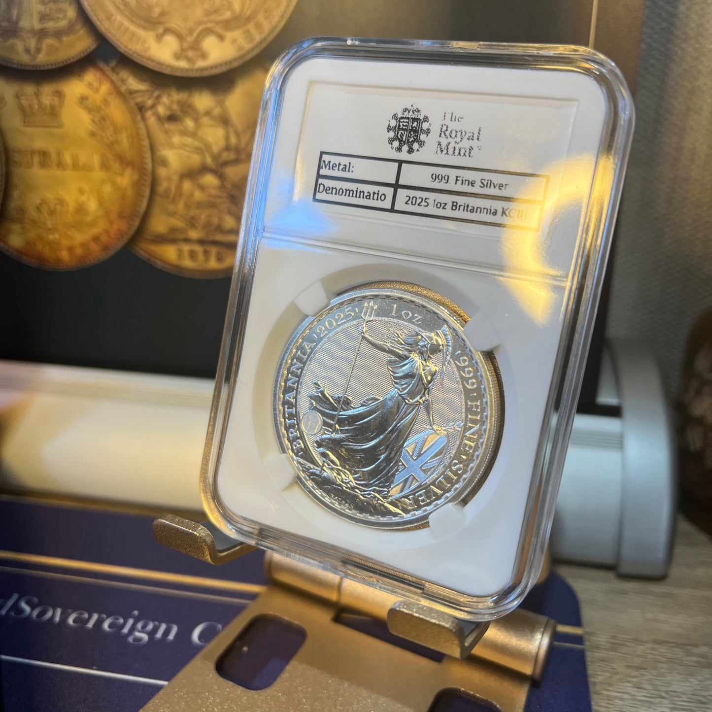 SPECIAL OFFER *R4 Ex RARE* 1871 NGC Graded AU55 Gold Half Sovereign -Marsh 446A + FREE Silver!