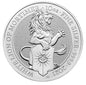 2021 10oz Queens Beasts 'THE WHITE LION OF MORTIMER' 999 Silver Coin in Capsule