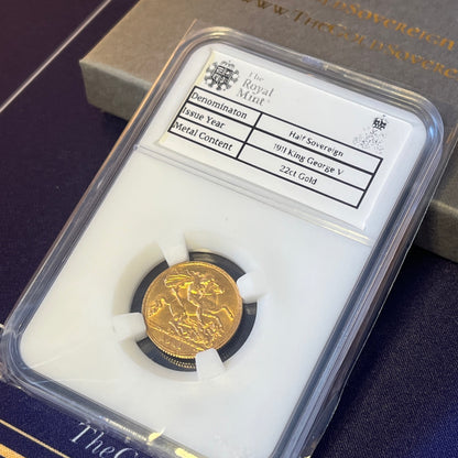 1911 Royal Mint George V Half Sovereign - WOW Condition + FREE Silver Bar!