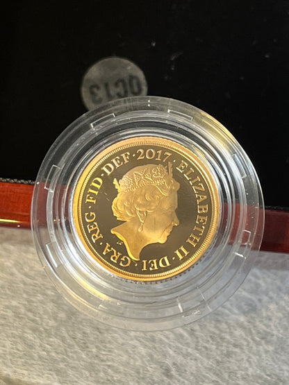 2017 Elizabeth II Proof Gold Half Sovereign with box and COA 200th Anniversary