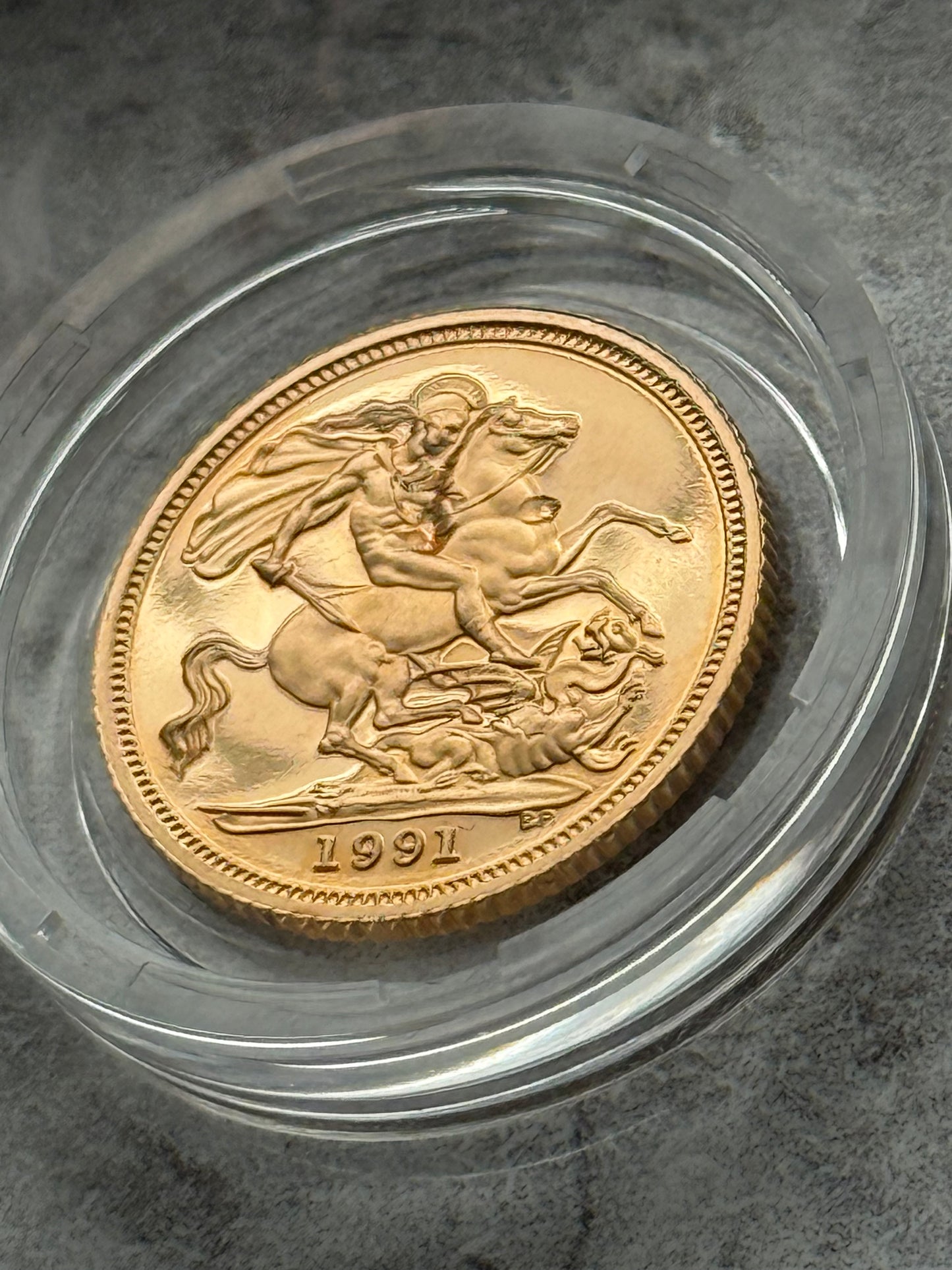1991 Proof Half Sovereign 22ct Gold coin with box and COA - Scarce Low Mintage