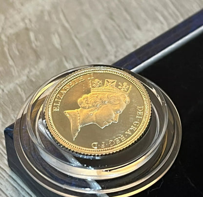 1991 Proof Half Sovereign 22ct Gold coin with box and COA - Scarce Low Mintage