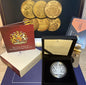 999. Silver Coat of Arms Proof King Charles III 2025 Piedfort £5 Coin 500 Minted