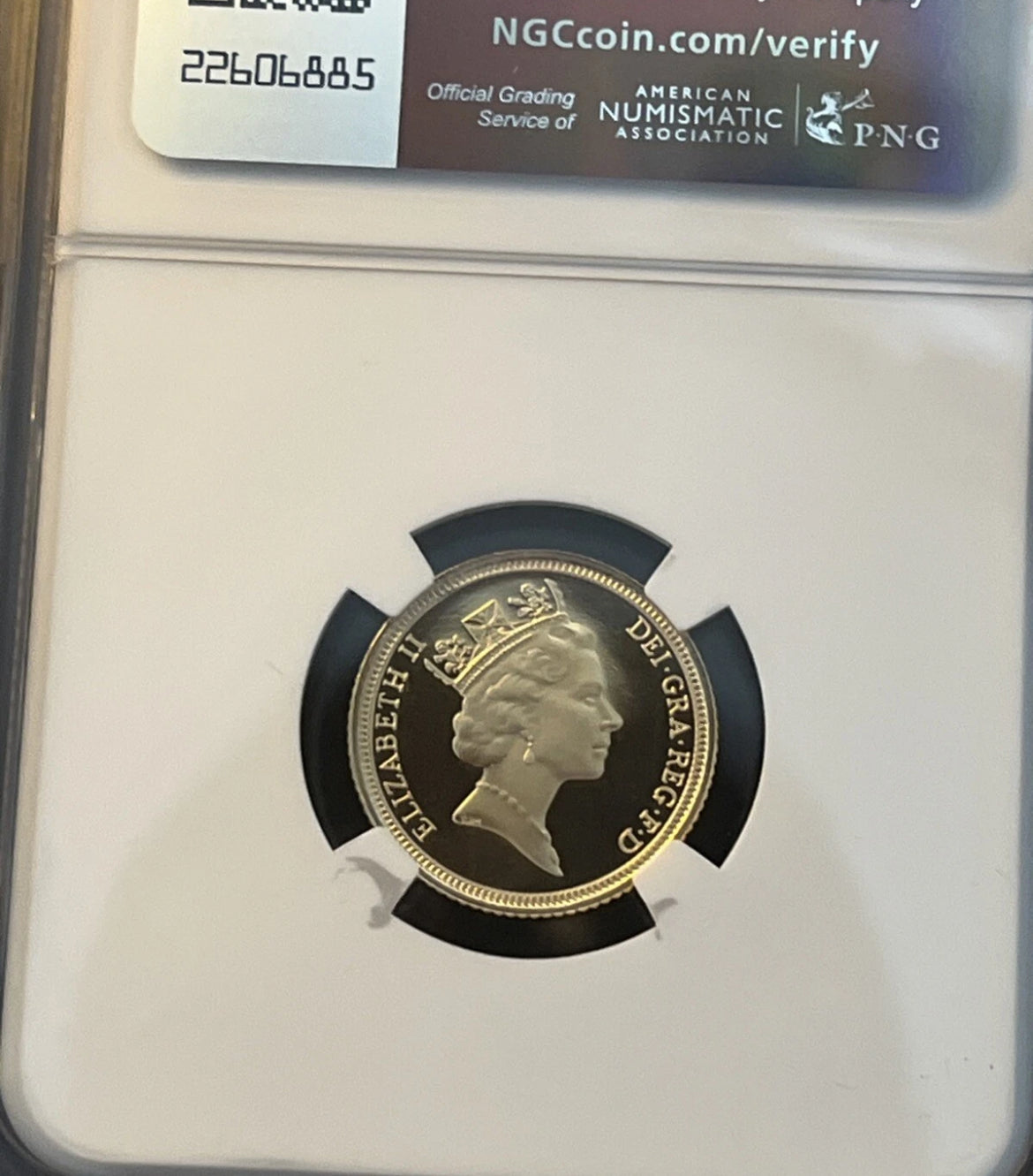 NGC Graded PF70UC - 1991 Proof Half Sovereign 22ct Gold coin with Display Box
