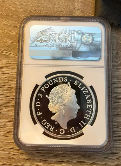 2021 Royal Mint Silver Proof NGC Graded PF68 UltraCameo - QUEEN'S BEASTS COMPLETER 1oz