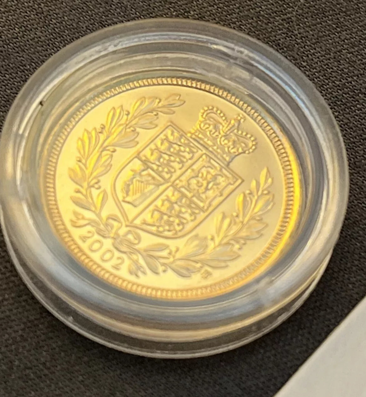 2002 QEII 22ct Gold Jubilee Half Sovereign - Royal Mint Capsule- FREE Silver Bar