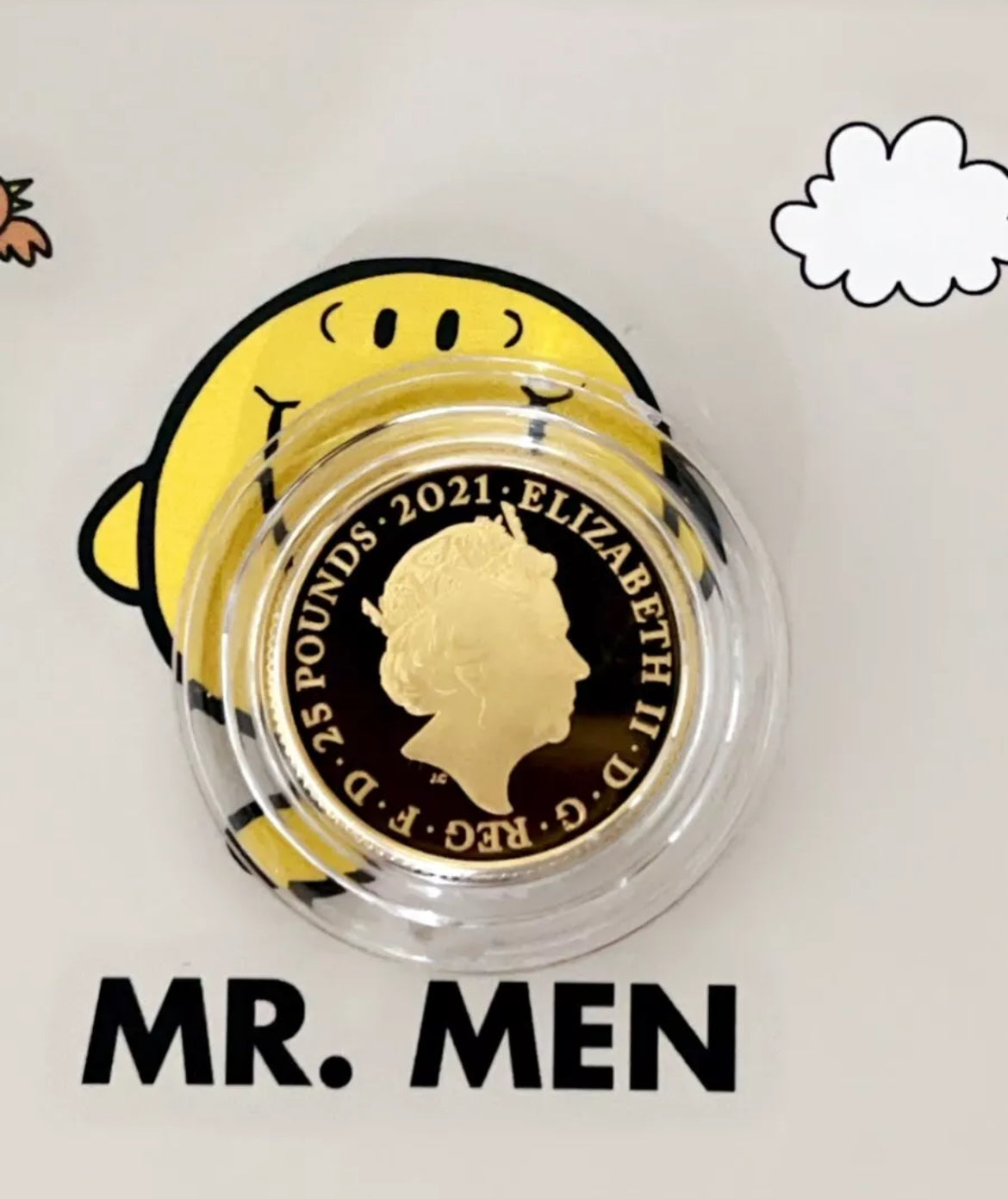 2021 Mr Men - GOLD Proof 1/4 Ounce £25 Coin 24ct - Amazing A* Grade