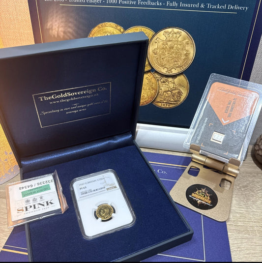 RARE 1937 George VI Gold Proof Half Sovereign NGC PF63
