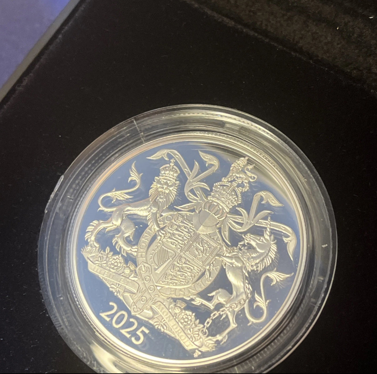 999. Silver Coat of Arms Proof King Charles III 2025 Piedfort £5 Coin 500 Minted