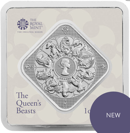 2025 Queens Beasts Completer Bar 1oz in assay card - Limited to 70,000 bars worldwide