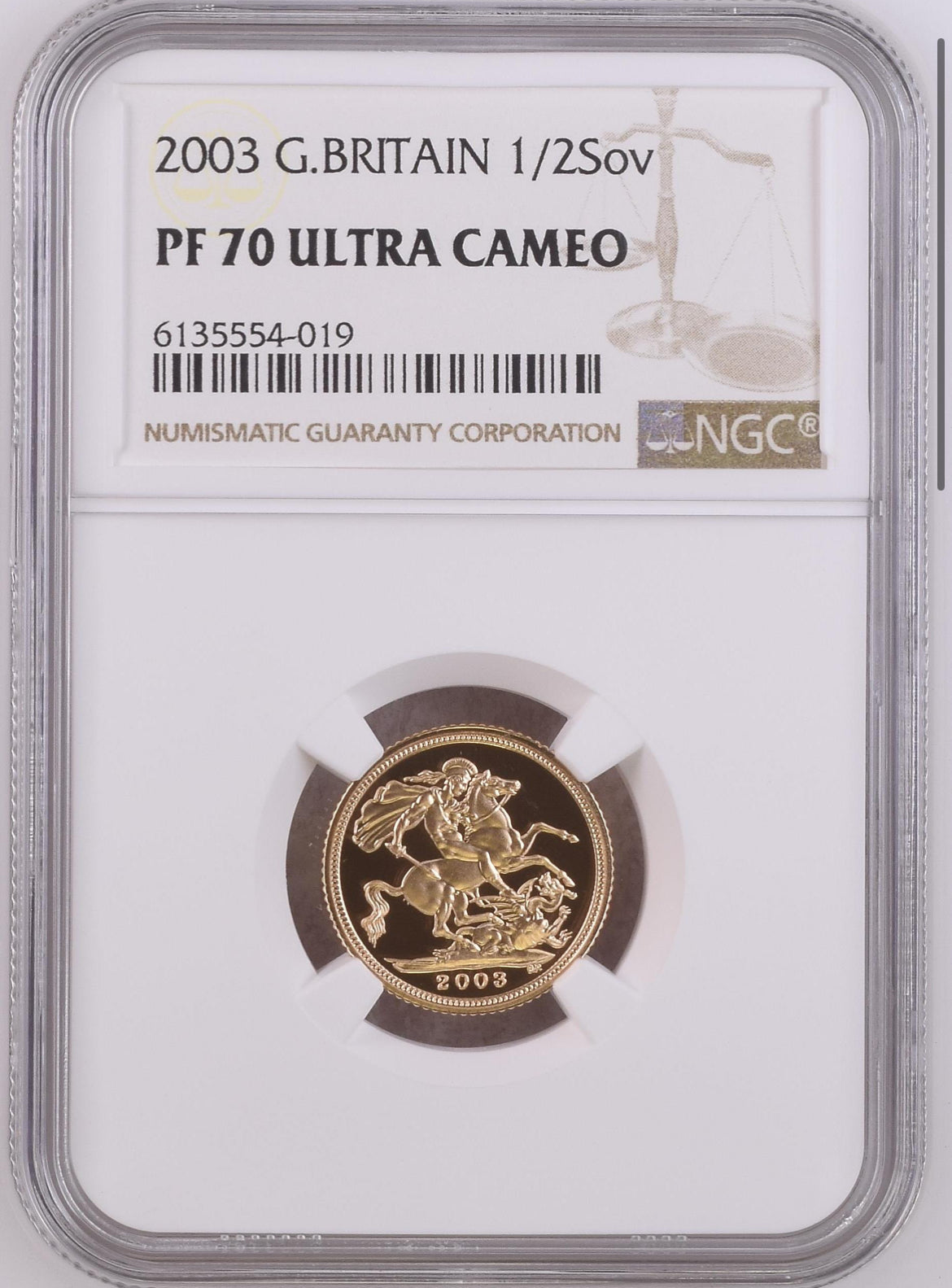 2003 QEII Gold Jubilee Proof Half Sovereign NGC PF70 Ultra Cameo -HIGHEST GRADE